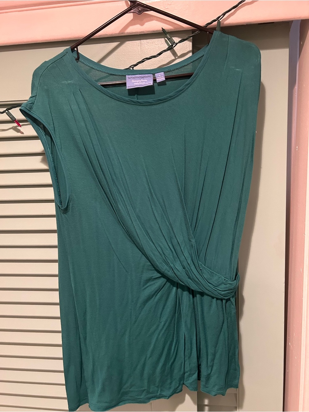 Simply Vera Vera Wang Teal Green Scoop Neck top
